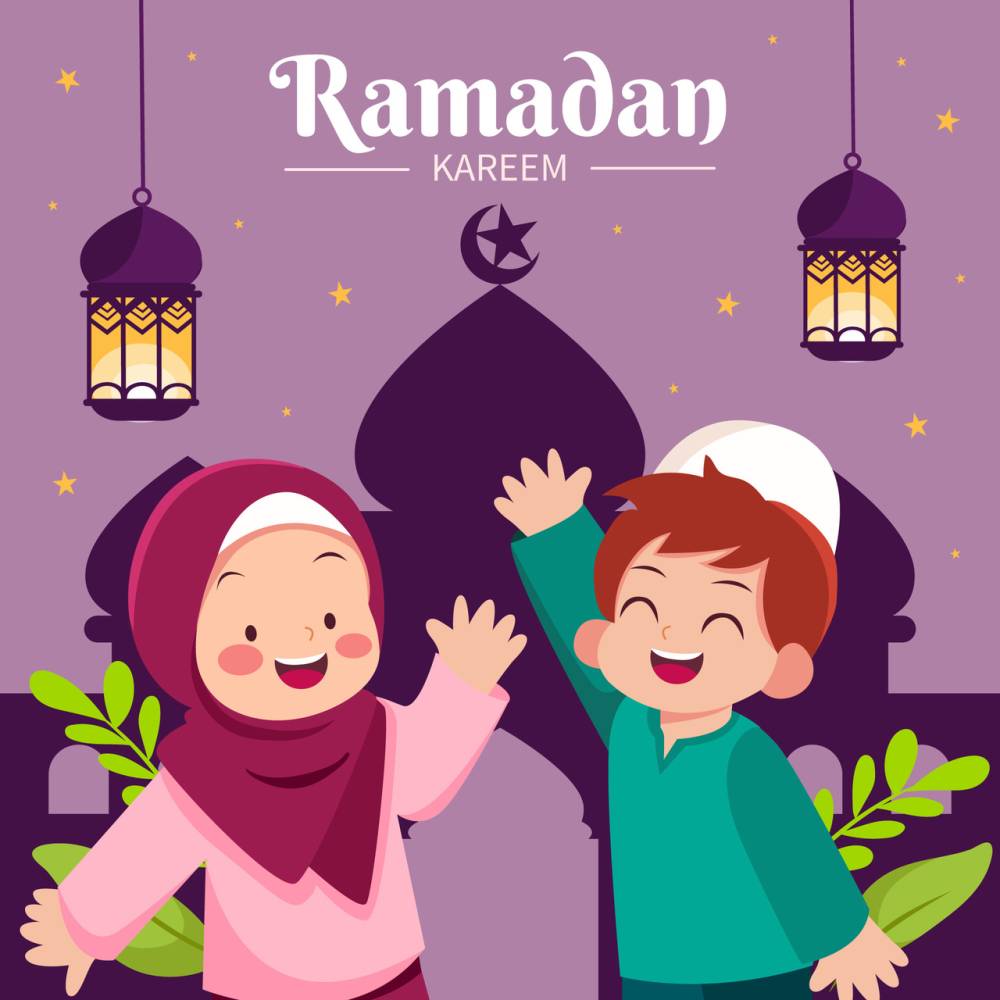 بطاقة تهنئة رمضان للأطفال