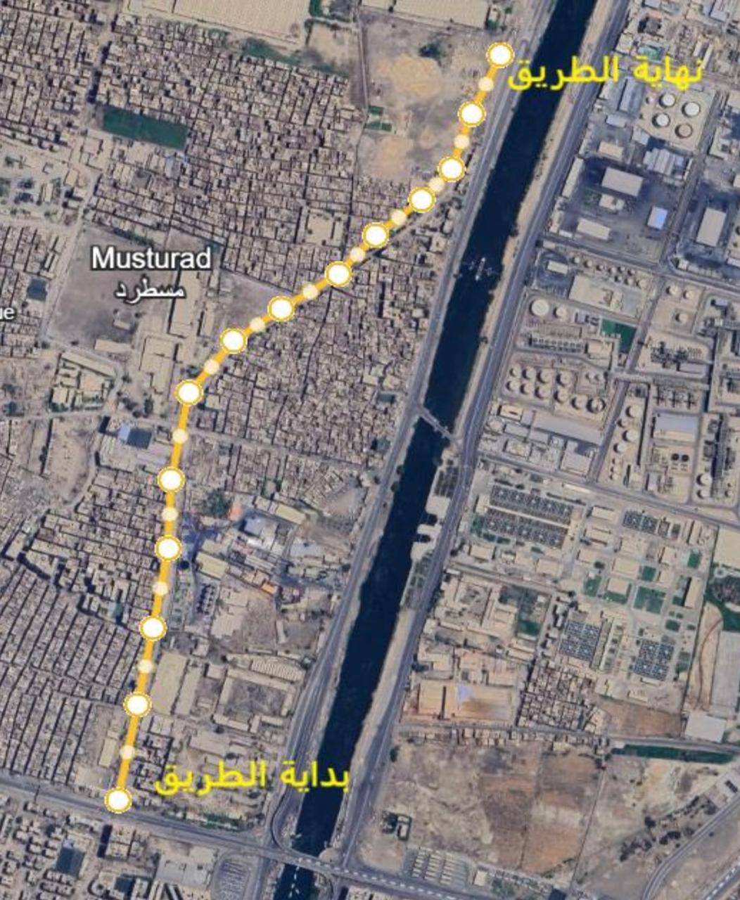 بدء أعمال مشروع تطوير ورفع كفاءة شارع الرشاح